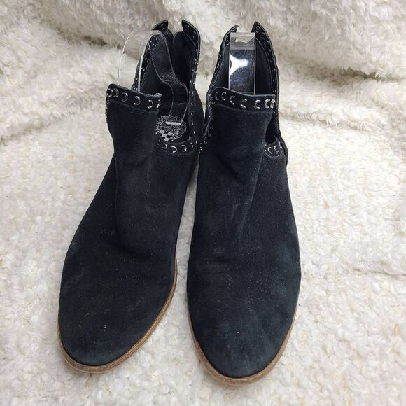 Vince Camuto Prafinta Black Suede‎ Embellished Bootie sz 10 - Picture 2 of 6
